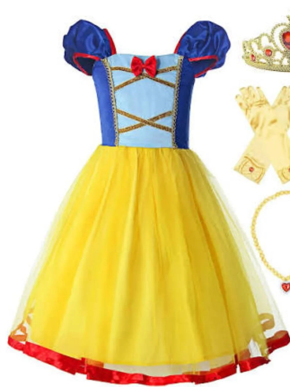 Princess Costume Snow White RELIBEAUTY LAYERED Dress SIZE 8-10